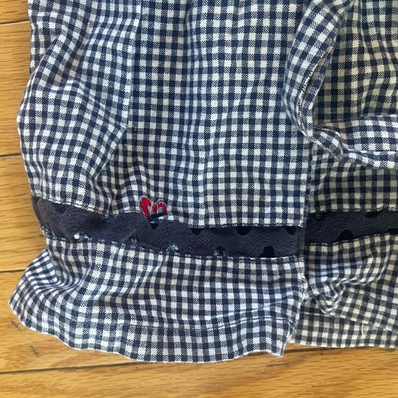 Adorable Green Dog checkered dress blue and white with butterflies size 6 RARE❤️ - Picture 3 of 12